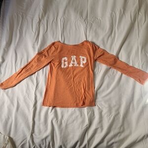 GAP Long Sleeve Tee in Orange